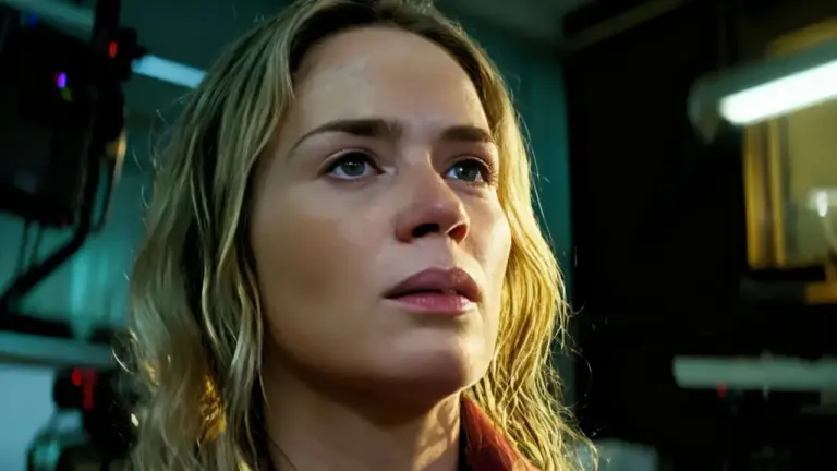 Primo piano di una donna con espressione intensa in un ambiente interno